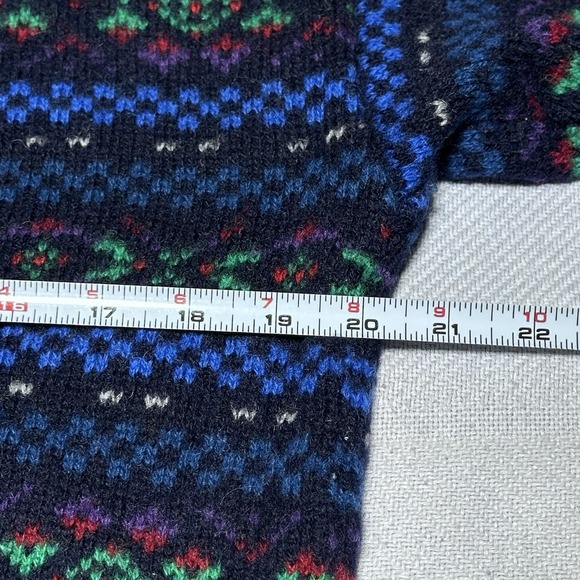 Vintage Lord & Taylor Mens Medium Sweater Fair Isle Shetland Wool Kensington‎ - Picture 6 of 10